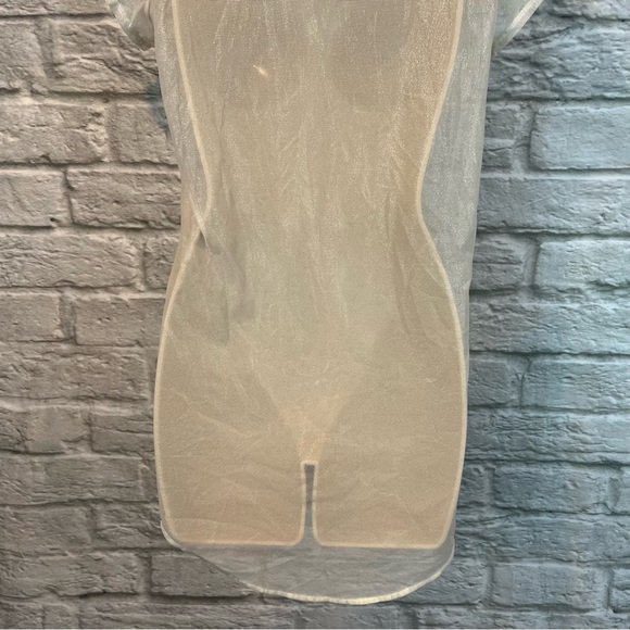 AA Cali Sun & Fun Shiny Mesh Button Up Dress Size XS/S - Picture 10 of 14